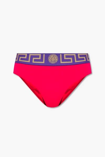 versace purple swim|Versace medusa bikini.